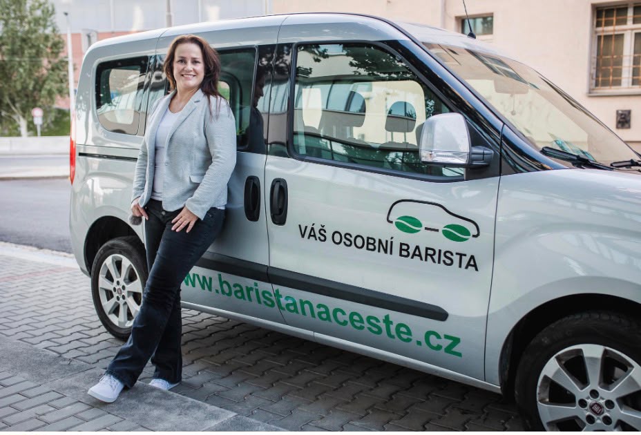 Dodávka Barista na cestě